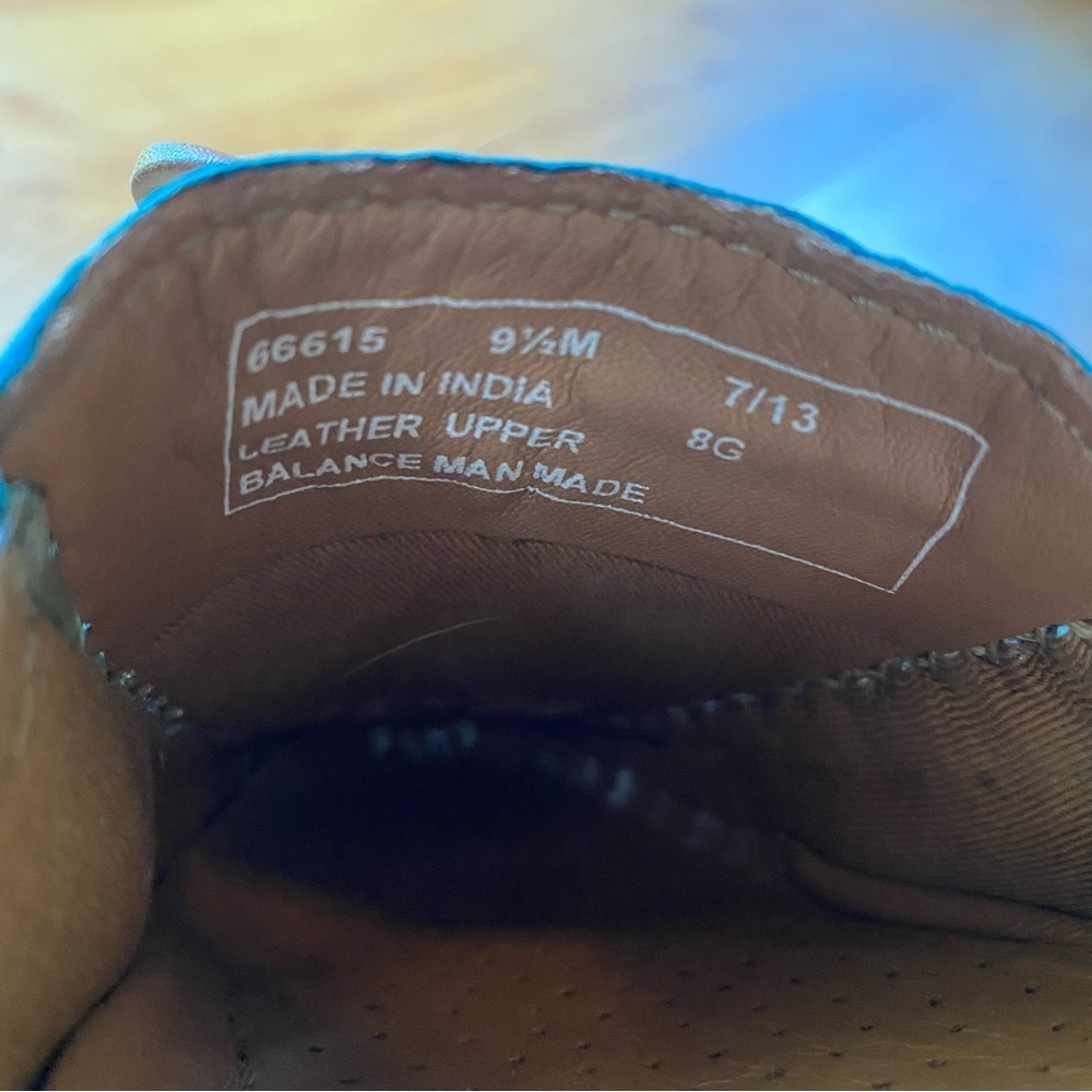 Clarks Artisan Turquoise Leather Slip On Loafer Mules Size 9.5M - Picture 7 of 7